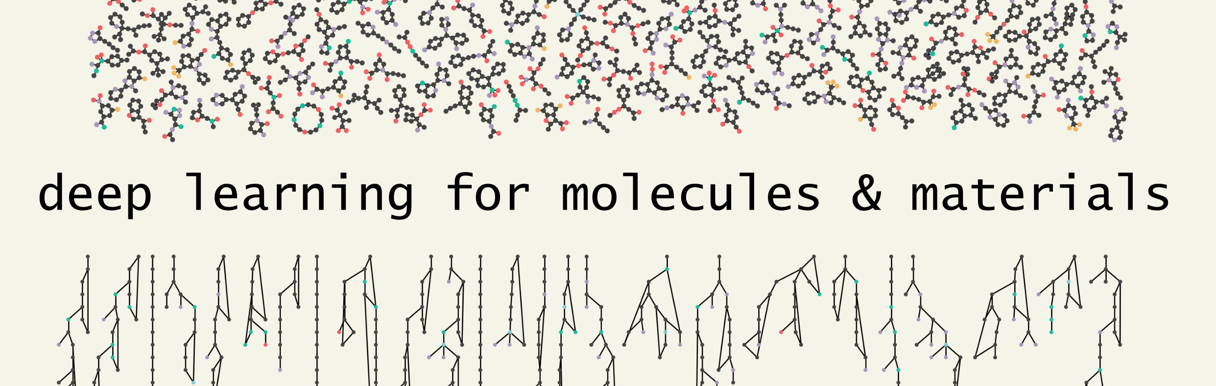 Header image showing molecules plotted in two different ways